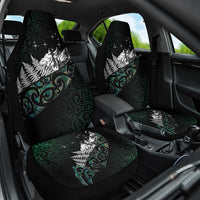 Maori Matariki Car Seat Cover Landscape Styled Fern - Paua Shell LT7 One Size Green - Polynesian Pride
