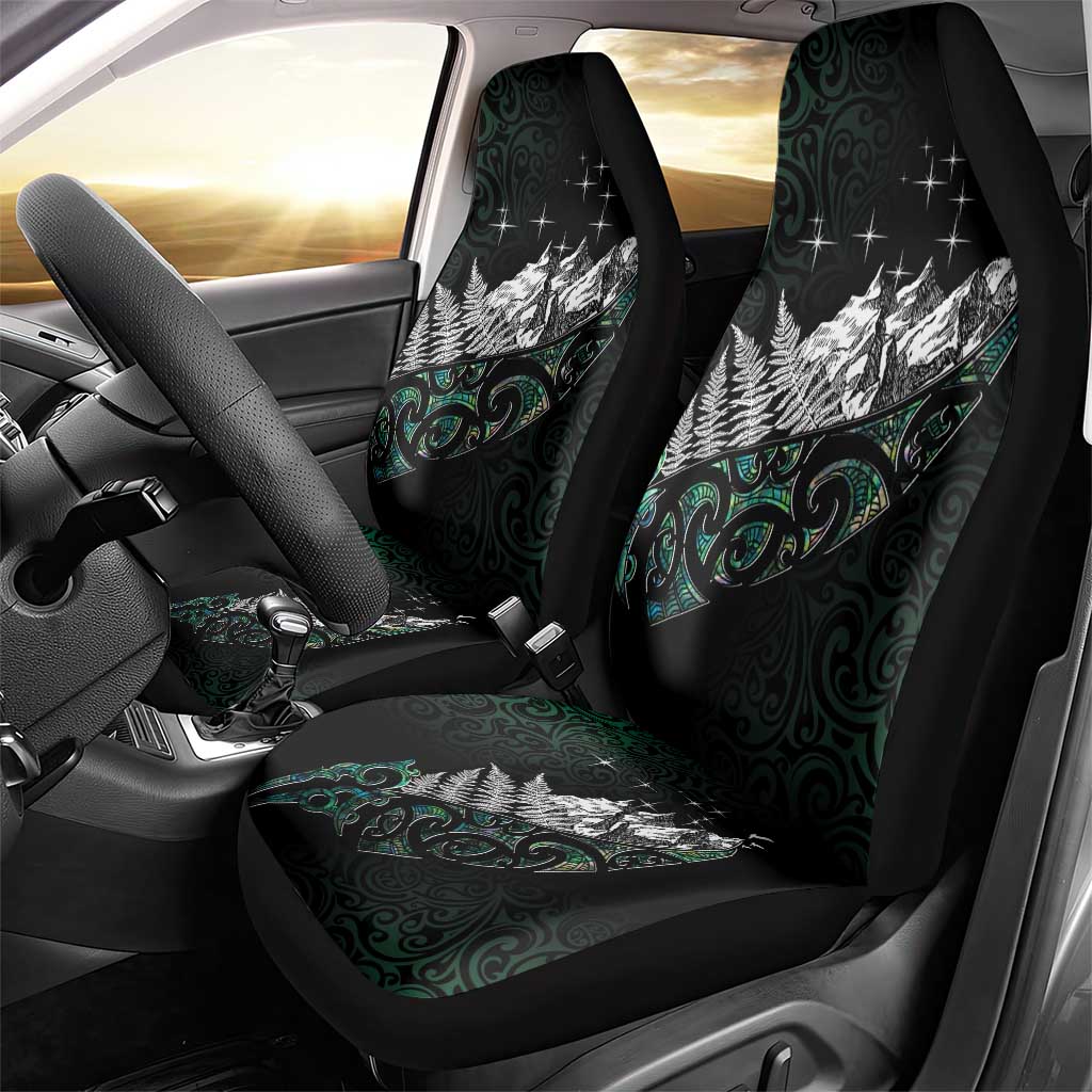 Maori Matariki Car Seat Cover Landscape Styled Fern - Paua Shell LT7 - Polynesian Pride