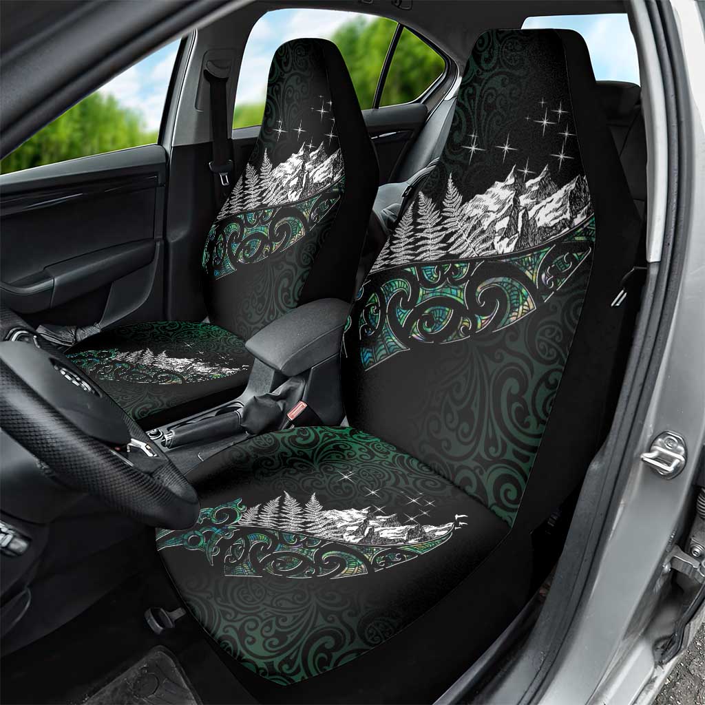 Maori Matariki Car Seat Cover Landscape Styled Fern - Paua Shell LT7 - Polynesian Pride