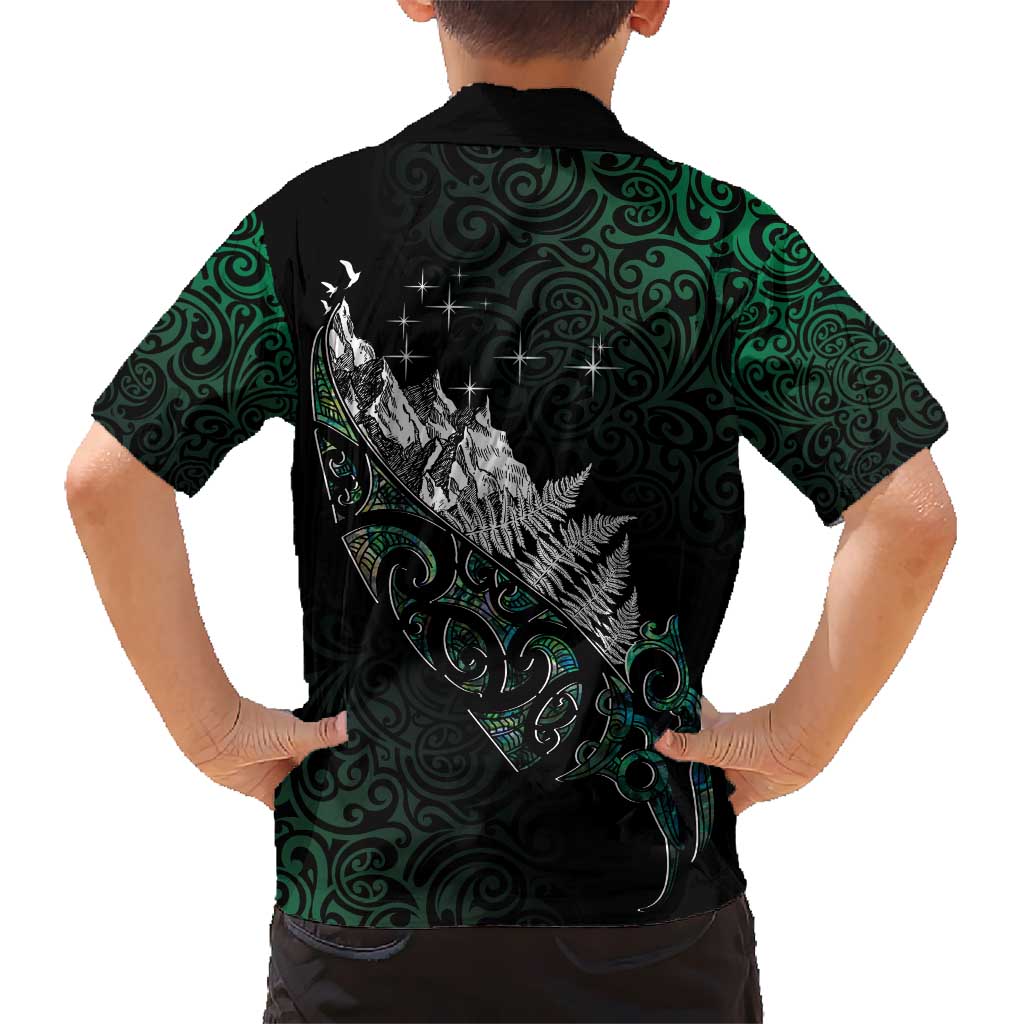Maori Matariki Hawaiian Shirt Landscape Styled Fern - Paua Shell LT7 - Polynesian Pride