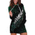 Maori Matariki Hoodie Dress Landscape Styled Fern - Paua Shell