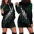 Maori Matariki Hoodie Dress Landscape Styled Fern - Paua Shell