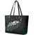 Maori Matariki Leather Tote Bag Landscape Styled Fern - Paua Shell