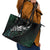 Maori Matariki Leather Tote Bag Landscape Styled Fern - Paua Shell