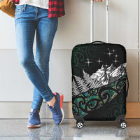 Maori Matariki Luggage Cover Landscape Styled Fern - Paua Shell LT7 - Polynesian Pride