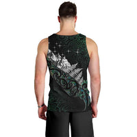 Maori Matariki Men Tank Top Landscape Styled Fern - Paua Shell LT7 - Polynesian Pride