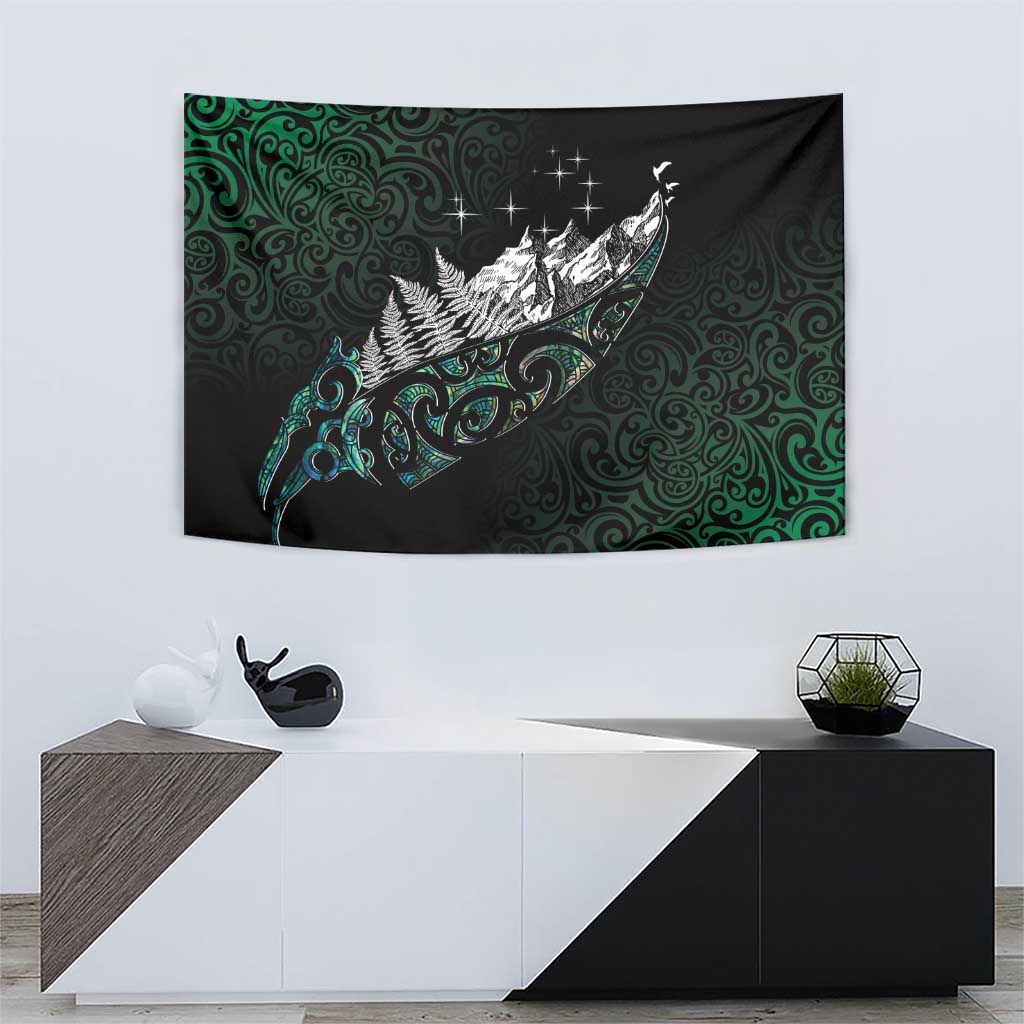 Maori Matariki Tapestry Landscape Styled Fern - Paua Shell LT7 - Polynesian Pride