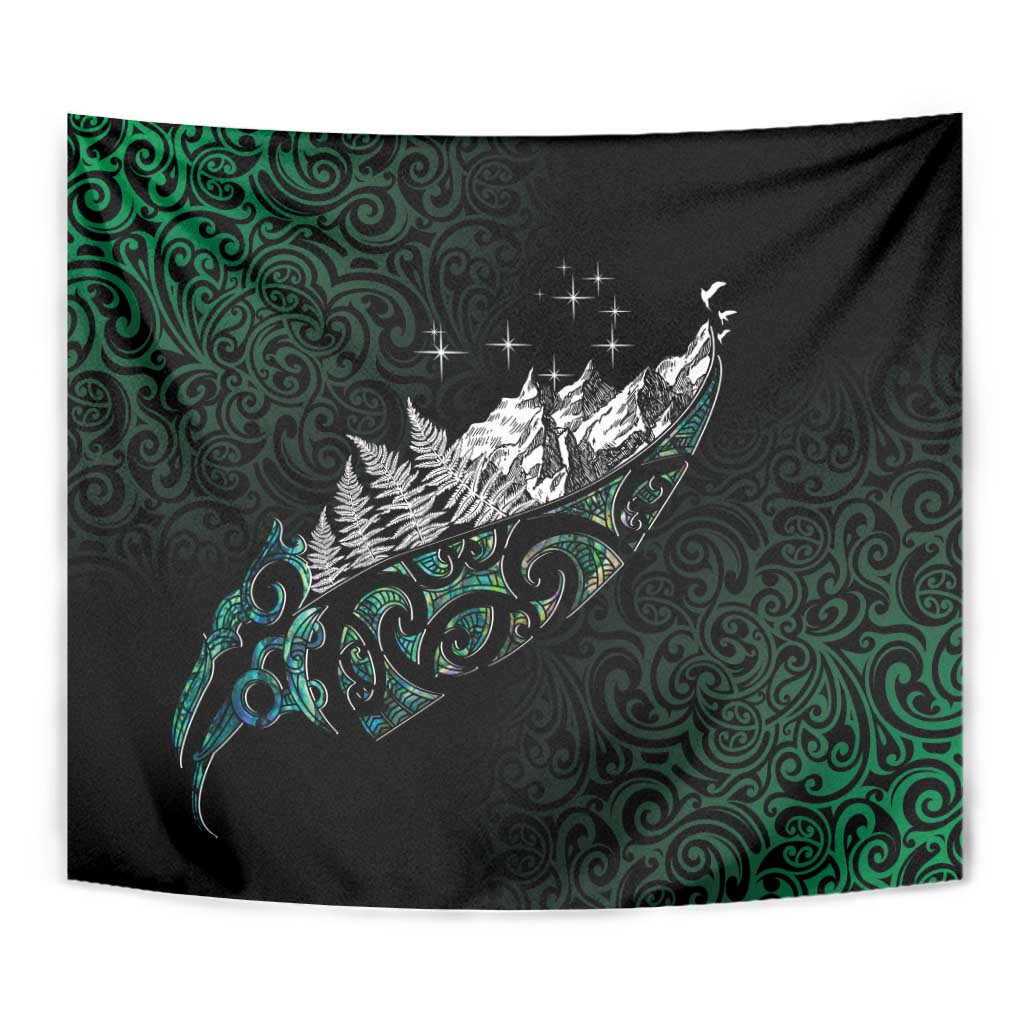Maori Matariki Tapestry Landscape Styled Fern - Paua Shell LT7 - Polynesian Pride