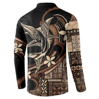 Samoa Manuia le Aso Tuto'atasi Button Sweatshirt Siapo Mamanu Mix Tatau Marlin LT7 - Polynesian Pride
