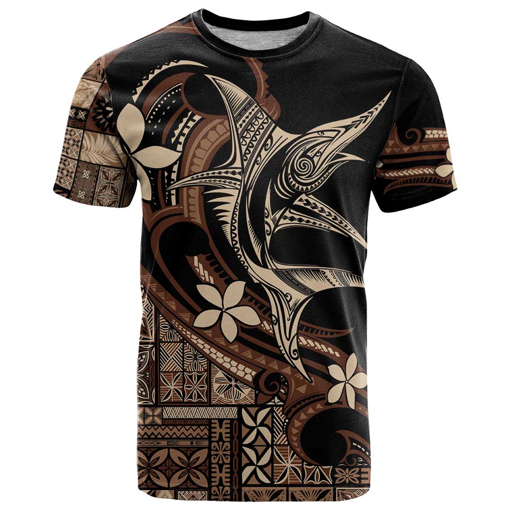 Samoa Manuia le Aso Tuto'atasi T Shirt Siapo Mamanu Mix Tatau Marlin LT7 Black - Polynesian Pride