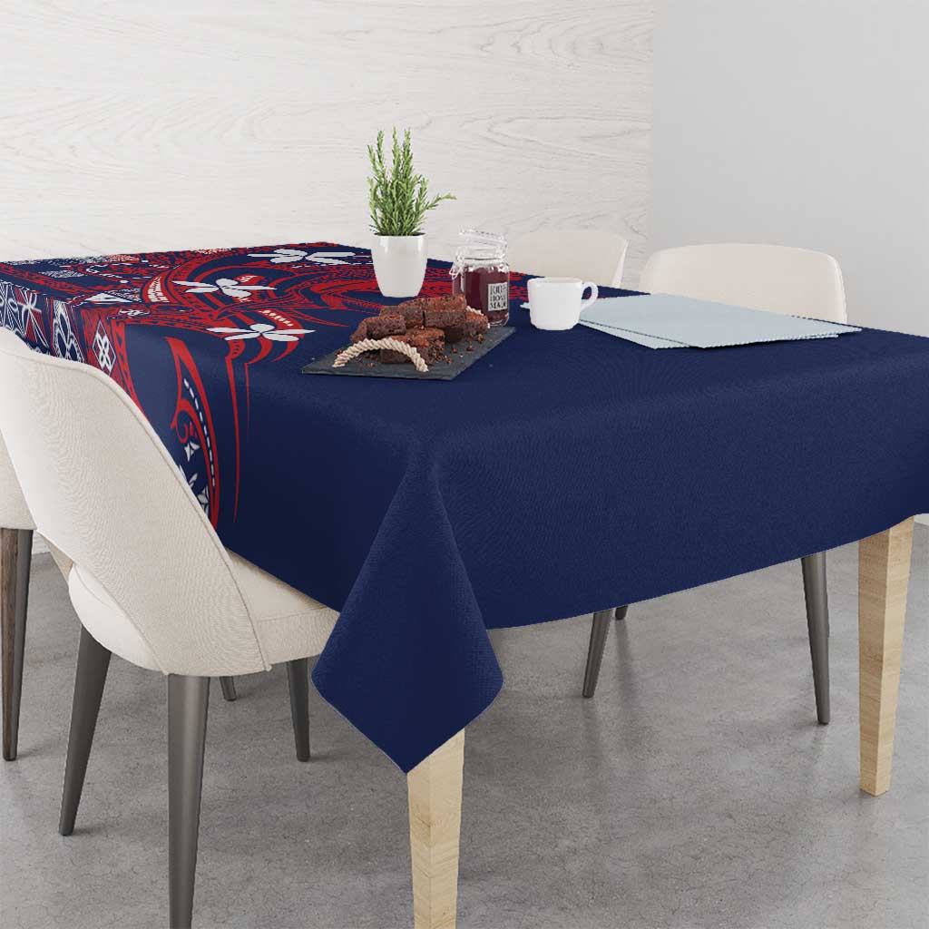 Samoa Manuia le Aso Tuto'atasi Tablecloth Siapo Mamanu Mix Tatau Marlin - Flag Color LT7 - Polynesian Pride