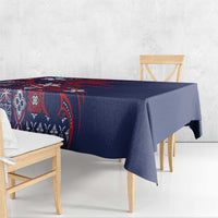 Samoa Manuia le Aso Tuto'atasi Tablecloth Siapo Mamanu Mix Tatau Marlin - Flag Color LT7 - Polynesian Pride
