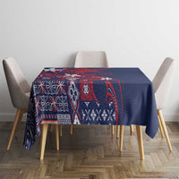 Samoa Manuia le Aso Tuto'atasi Tablecloth Siapo Mamanu Mix Tatau Marlin - Flag Color LT7 - Polynesian Pride