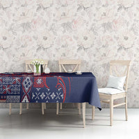 Samoa Manuia le Aso Tuto'atasi Tablecloth Siapo Mamanu Mix Tatau Marlin - Flag Color LT7 - Polynesian Pride