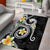 Kanaka Maoli Hawaii Plumeria Area Rug Dancing Tentacles Black Style