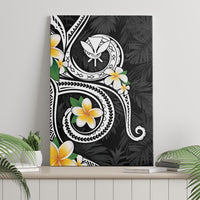 Kanaka Maoli Hawaii Plumeria Canvas Wall Art Dancing Tentacles Black Style LT7 - Polynesian Pride