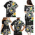 Kanaka Maoli Hawaii Plumeria Family Matching Puletasi and Hawaiian Shirt Dancing Tentacles Black Style