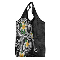 Kanaka Maoli Hawaii Plumeria Grocery Bag Dancing Tentacles Black Style LT7 - Polynesian Pride
