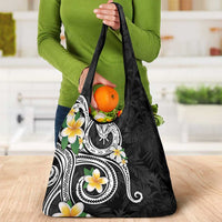 Kanaka Maoli Hawaii Plumeria Grocery Bag Dancing Tentacles Black Style LT7 - Polynesian Pride