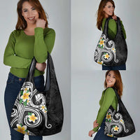 Kanaka Maoli Hawaii Plumeria Grocery Bag Dancing Tentacles Black Style LT7 - Polynesian Pride