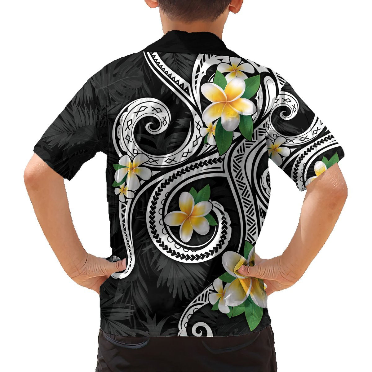 Kanaka Maoli Hawaii Plumeria Hawaiian Shirt Dancing Tentacles Black Style LT7 - Polynesian Pride