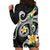 Kanaka Maoli Hawaii Plumeria Hoodie Dress Dancing Tentacles Black Style