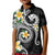 Kanaka Maoli Hawaii Plumeria Kid Polo Shirt Dancing Tentacles Black Style