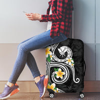 Kanaka Maoli Hawaii Plumeria Luggage Cover Dancing Tentacles Black Style LT7 - Polynesian Pride