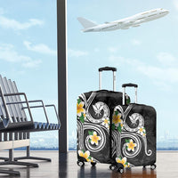Kanaka Maoli Hawaii Plumeria Luggage Cover Dancing Tentacles Black Style LT7 - Polynesian Pride