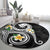 Kanaka Maoli Hawaii Plumeria Round Carpet Dancing Tentacles Black Style