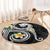 Kanaka Maoli Hawaii Plumeria Round Carpet Dancing Tentacles Black Style