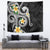 Kanaka Maoli Hawaii Plumeria Tapestry Dancing Tentacles Black Style