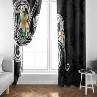 Kanaka Maoli Hawaii Plumeria Window Curtain Dancing Tentacles Black Style LT7 - Polynesian Pride