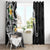 Kanaka Maoli Hawaii Plumeria Window Curtain Dancing Tentacles Black Style