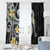 Kanaka Maoli Hawaii Plumeria Window Curtain Dancing Tentacles Black Style