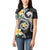 Kanaka Maoli Hawaii Plumeria Women Polo Shirt Dancing Tentacles Black Style