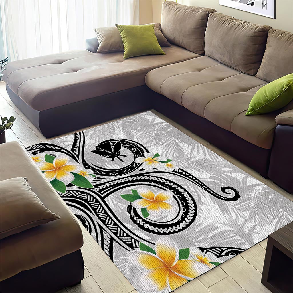 Kanaka Maoli Hawaii Plumeria Area Rug Dancing Tentacles White Style LT7 - Polynesian Pride