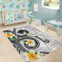Kanaka Maoli Hawaii Plumeria Area Rug Dancing Tentacles White Style LT7 - Polynesian Pride