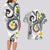 Kanaka Maoli Hawaii Plumeria Couples Matching Long Sleeve Bodycon Dress and Hawaiian Shirt Dancing Tentacles White Style