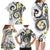 Kanaka Maoli Hawaii Plumeria Family Matching Long Sleeve Bodycon Dress and Hawaiian Shirt Dancing Tentacles White Style