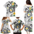 Kanaka Maoli Hawaii Plumeria Family Matching Puletasi and Hawaiian Shirt Dancing Tentacles White Style