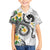 Kanaka Maoli Hawaii Plumeria Family Matching Puletasi and Hawaiian Shirt Dancing Tentacles White Style