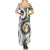 Kanaka Maoli Hawaii Plumeria Family Matching Summer Maxi Dress and Hawaiian Shirt Dancing Tentacles White Style