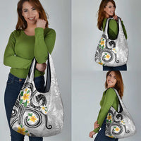Kanaka Maoli Hawaii Plumeria Grocery Bag Dancing Tentacles White Style LT7 - Polynesian Pride