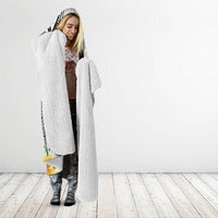 Kanaka Maoli Hawaii Plumeria Hooded Blanket Dancing Tentacles White Style LT7 - Polynesian Pride