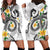 Kanaka Maoli Hawaii Plumeria Hoodie Dress Dancing Tentacles White Style