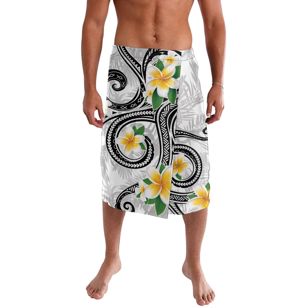 Kanaka Maoli Hawaii Plumeria Lavalava Dancing Tentacles White Style