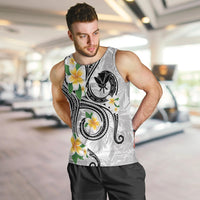 Kanaka Maoli Hawaii Plumeria Men Tank Top Dancing Tentacles White Style LT7 White - Polynesian Pride