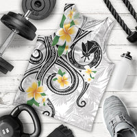 Kanaka Maoli Hawaii Plumeria Men Tank Top Dancing Tentacles White Style LT7 - Polynesian Pride