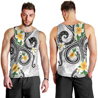 Kanaka Maoli Hawaii Plumeria Men Tank Top Dancing Tentacles White Style LT7 - Polynesian Pride